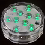 Merülő 10 LED-es RGB medence világítás távirányítóval