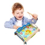 Kézségfejlesztő ,mágneses,  fa horgászjáték 