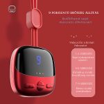 Elektromos nyakmasszírozó, medál alakú, 4 rezgési program, 9 erősségi fokozat, 3 melegítő program