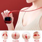 Elektromos nyakmasszírozó, medál alakú, 4 rezgési program, 9 erősségi fokozat, 3 melegítő program