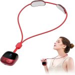 Elektromos nyakmasszírozó, medál alakú, 4 rezgési program, 9 erősségi fokozat, 3 melegítő program