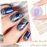 Szilikon körömnyomda fej szett sablonokkal 