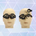 Nagyító szemüveg LED világítással, cserélhető lencsékkel 