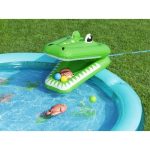 Bestway felfújható játszótér KROKODIL csúszda + öntöző + labdák  224 cm x 181 cm x 72 cm