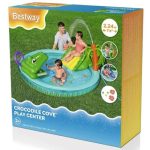 Bestway felfújható játszótér KROKODIL csúszda + öntöző + labdák  224 cm x 181 cm x 72 cm