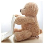 ÚJ! Visszabeszélő, hangutánzó, interaktív, éneklő, zenélő,  kukucs Mackó USB-vel 