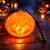 Halloween kacagó és villogó töklámpás tartónyéllel