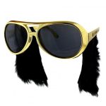 ELVIS stílusú party napszemüveg barkóval bulikra, jelmezbálokra