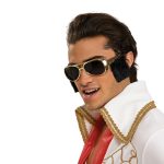 ELVIS stílusú party napszemüveg barkóval bulikra, jelmezbálokra