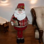 140cm-es karácsonyi skandináv manó, Mikulás, teleszkópos lábú 