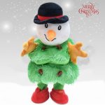 Táncoló, éneklő , visszabeszélő, hangutánzó karácsonyi plüss 