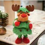 Táncoló, éneklő , visszabeszélő, hangutánzó karácsonyi plüss 