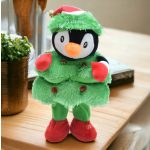 Táncoló, éneklő , visszabeszélő, hangutánzó karácsonyi plüss 