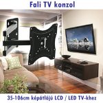 Falra szerelhető, állítható TV tartó konzol HDL 117B