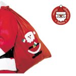 Óriás Mikulás zsák, puttony 50x70cm 