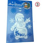 Csillámos karácsonyi ablakmatrica többféle mintával 