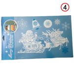 Csillámos karácsonyi ablakmatrica többféle mintával 