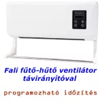 Fali fűtő-hűtő készülék távirányítóval