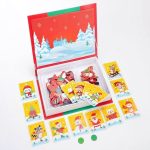 Mágneses karácsonyi puzzle könyv 68db-os