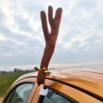 Karácsonyi rénszarvas agancs és orr autóra csengőkkel