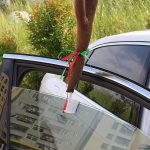 Karácsonyi rénszarvas agancs és orr autóra csengőkkel