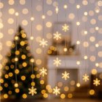 Karácsonyi hópehely LED fényfüzér – 5 méteres, 8 programos dekoráció beltéri és kültéri hangulatvilágításhoz