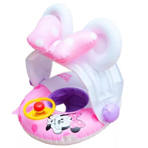 Disney, Minnie és Mickey , felfújható beülős, baba, gyerek úszógumi , levehető napfénytetővel