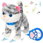 Sétáló, ugató kiskutya pórázzal, többféle 