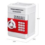 Elektromos, számzáras széf persely , fehér-piros