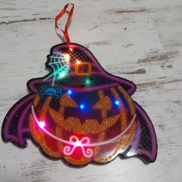 Halloween LED dekoráció tök tábla