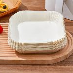 Szögletes Air Fryer , sütőpapír, meleglevegős fritőzhöz, sütéshez