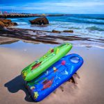 Felfújható, gyerek gumimatrac kapaszkodókkal  115x52 cm