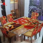 Karácsonyi asztalterítő + 6db székhuzat