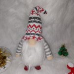 Világító karácsonyi skandináv manó 23cm