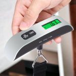 Hordozható digitális bőrönd mérleg, poggyász mérő és hőmérő egyben 