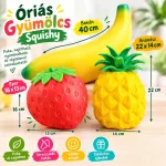 Óriás, Jumbó squishy eper ananász banán 