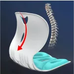 Ergonomikus tartásjavító szék támasz