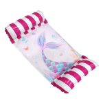 Vízben lebegő, mintás hálós, csíkos függőágy, hálós matrac