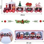 Karácsonyi festett favonat havas vagonokkal