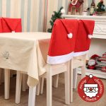 Székdekor, karácsonyi Mikulás sapka székhuzat