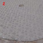 120cm karácsonyfatalp takaró, karácsonyfa szoknya ,mintás fehér szőrme