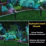 2in1 napelemes, leszúrható vagy falra szerelhető színváltós kerti lámpa