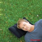 Felfújható, velúros strandpárna, vízálló 