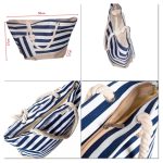 Nagyméretű, csíkos és mintás strandtáska 50cm 