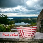 Nagyméretű, csíkos és mintás strandtáska 50cm 