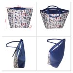 Nagyméretű, csíkos és mintás strandtáska 50cm 