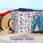 Nagyméretű, csíkos és mintás strandtáska 50cm 