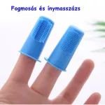Ujjra húzható szilikon fogkefe, kutyáknak, cicáknak   2db-os 