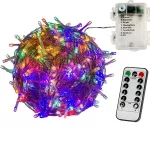 Elemes fényfüzér távirányítóval, 100 LED-es