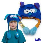 Állatos, szörnyes téli sapka, mozgatható fülekkel 